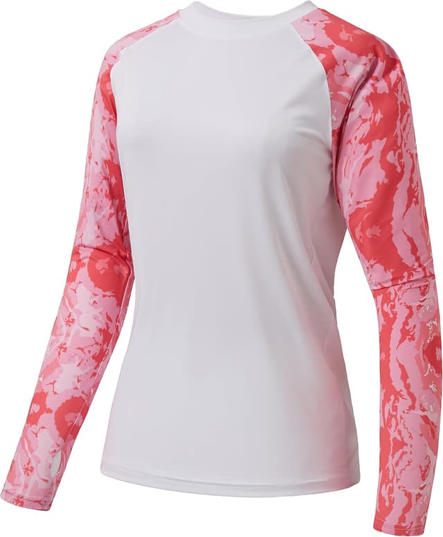 Detalle de Bassdash Damen Rash Guard UPF 50+ UV-Schutz Langarm – Performance Shirt für Angeln, Wandern & mehr