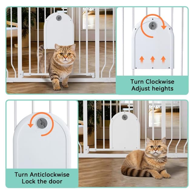 Detalle 2 de COMOMY Treppenschutzgitter Ohne Bohren 75–123 cm