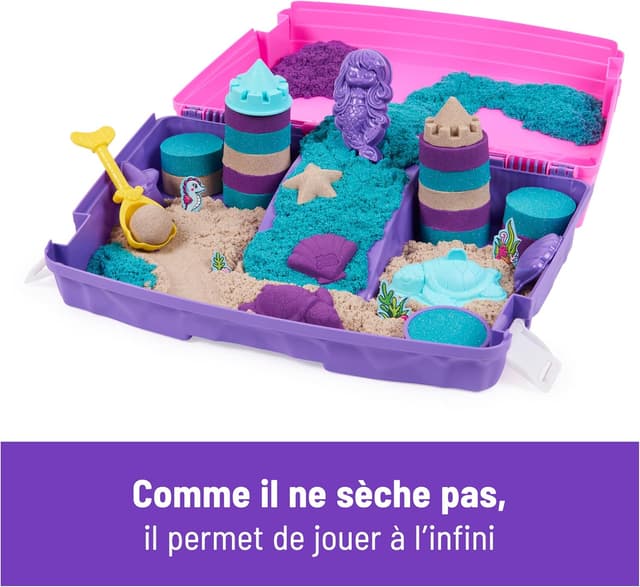 Thumbnail 6 de Kinetic Sand Sable Magique – Mallette Palais de Sirène 934 g + 8 accessoires (dès 3 ans)