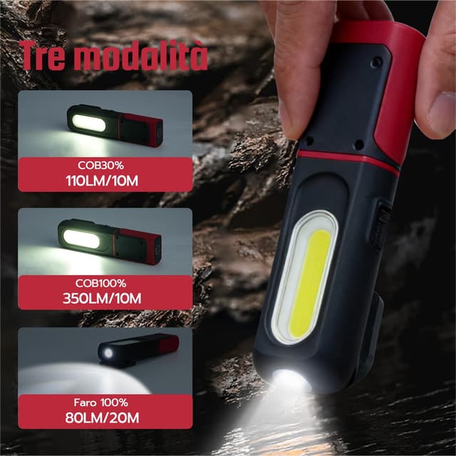 Thumbnail 5 de Wigearss Torcia Ricaricabile 1200mAh 🔦