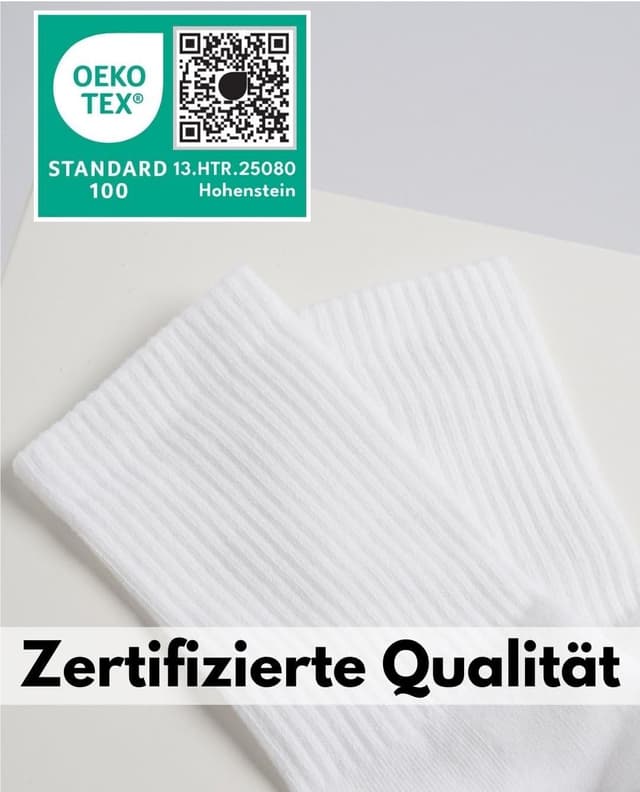 Detalle 2 de sockenkauf24 Damen Tennissocken (6 Paar) – atmungsaktive Retro-Crew-Sportsocken mit verstärkter Ferse & Fußspitze