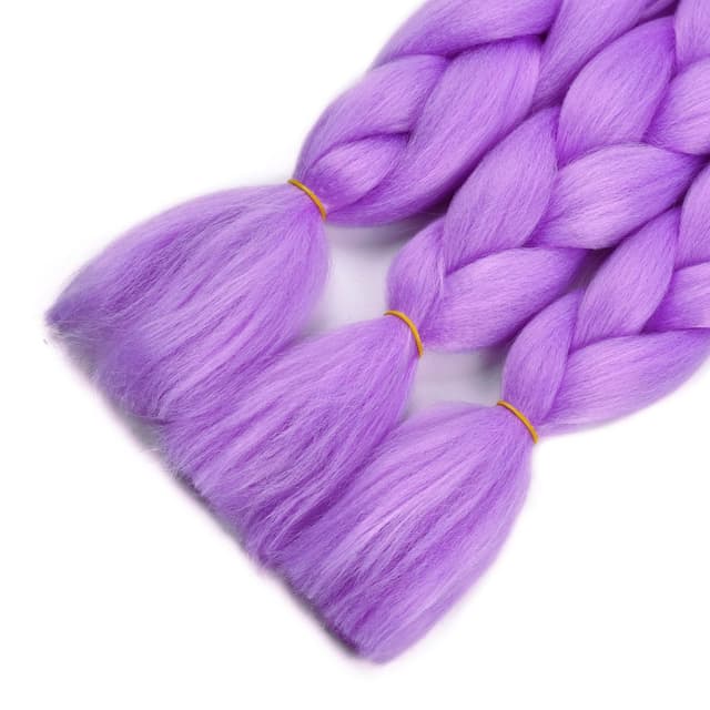 Detalle 2 de Luxiremi Hell Lila Flechtzopf Haare 60 cm