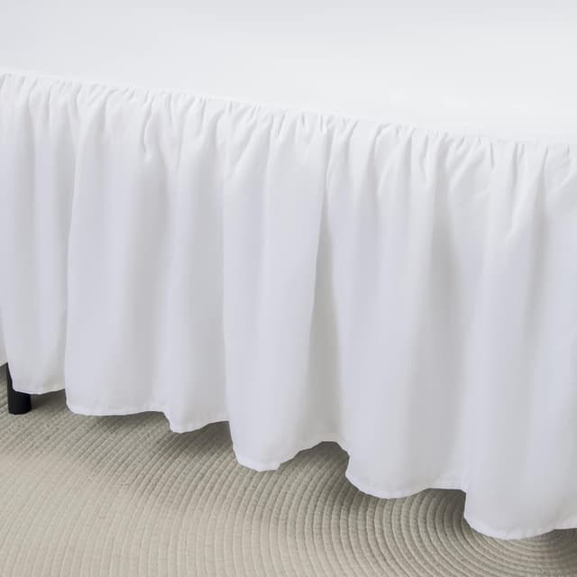 Detalle de xuan dian Twin Size Ruffled Bed Skirt (Split Corners) — 12 Inch Drop, White