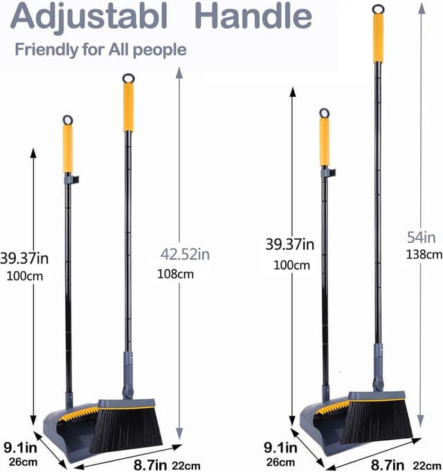 Thumbnail 5 de JEHONN Dustpan and Brush Set Long Handled 138cm