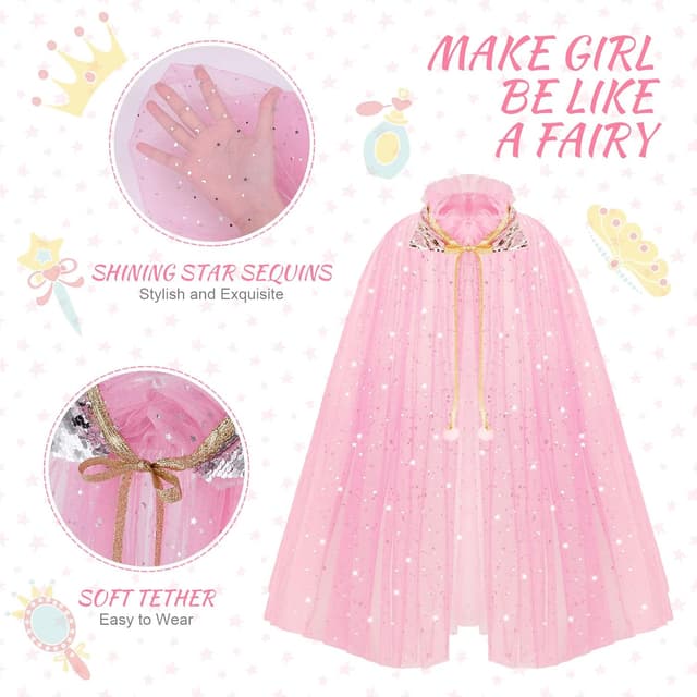 Thumbnail 2 de ACWOO Déguisement Elsa Cape 70 cm