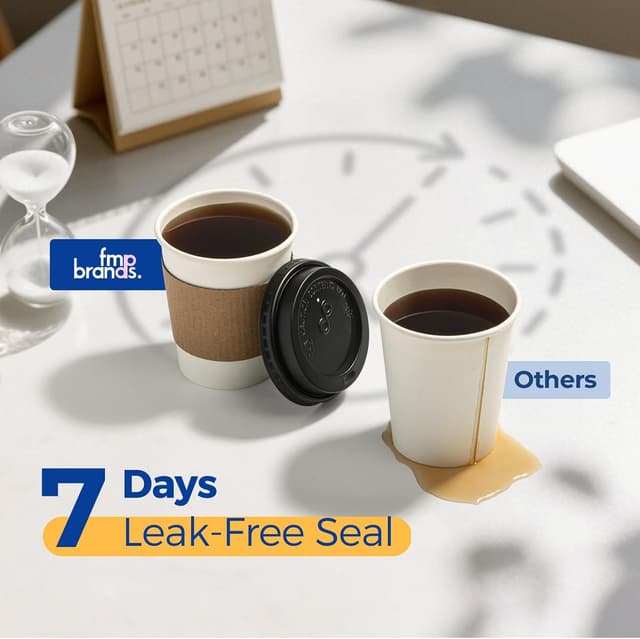 Thumbnail 3 de Fit Meal Prep 8 oz Disposable Coffee Cups Pack