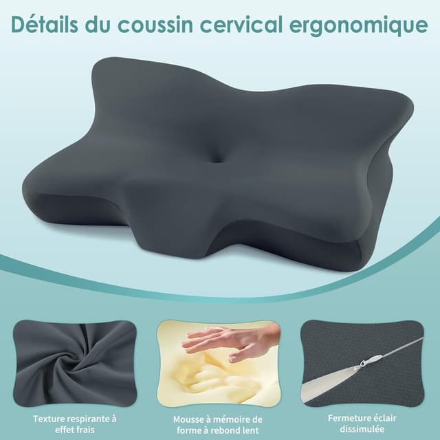 Detalle 1 de Silkena oreiller cervical en mousse mémoire