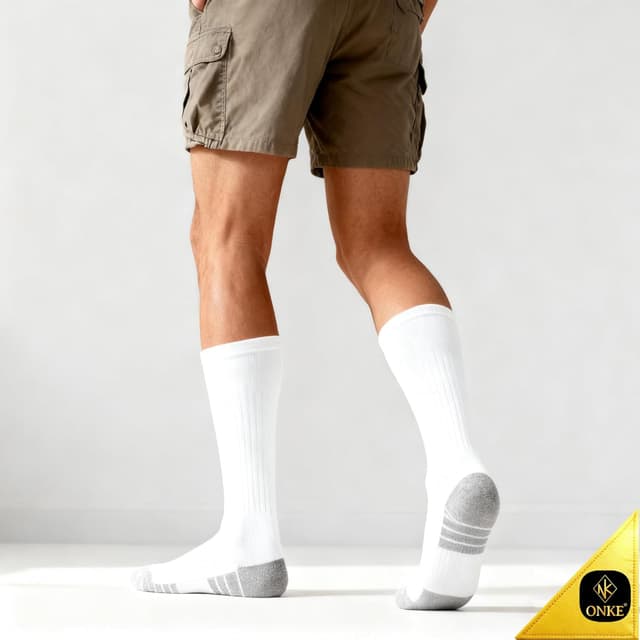 Detalle de ONKE Max Full Cushion Crew Socks (Moisture Wicking, Odor Control, Steel Toe Work Boots)