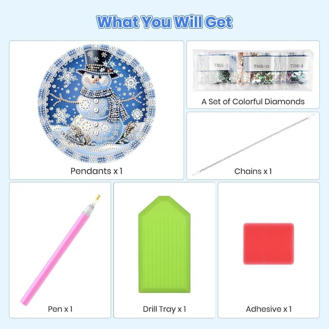 Thumbnail 4 de MOGTAA Christmas Snowman diamond art kit