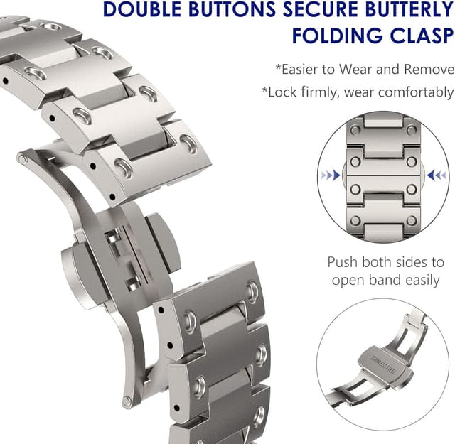 Detalle 2 de WINGLE Stainless Steel Galaxy watch strap 44mm