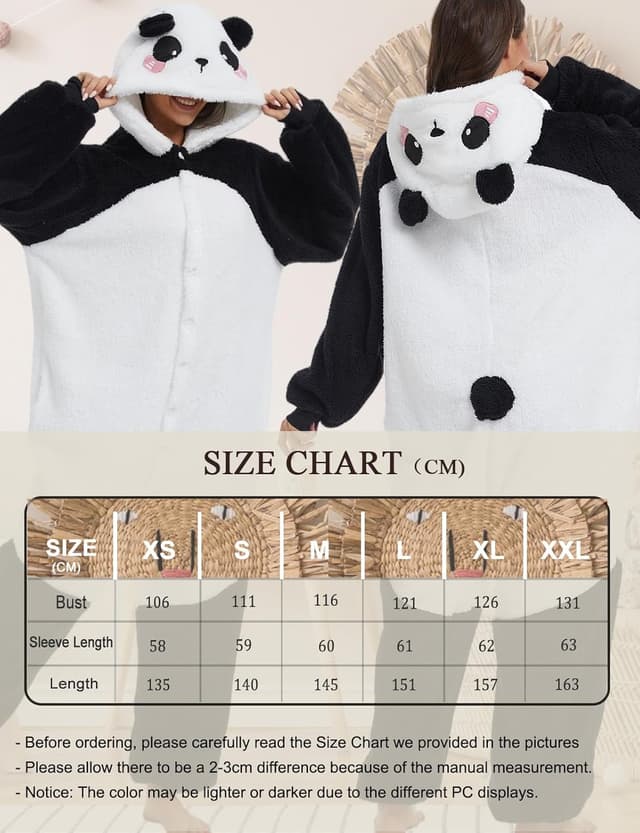 Thumbnail 6 de Pyjama barboteuse/onesie adulte unisexe en flanelle Chuangminghangqi (combinaison chaude avec capuche)