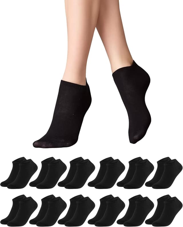 Detalle de Libella Sneaker-Socken (12 Paar) mit Baumwolle – unisex Kurzsocken für Sneaker, Sport und Alltag