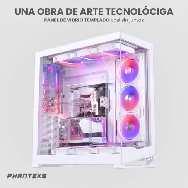 Detalle 2 de Phanteks NV9 Full Tower con doble cristal templado y USB-C (blanca)