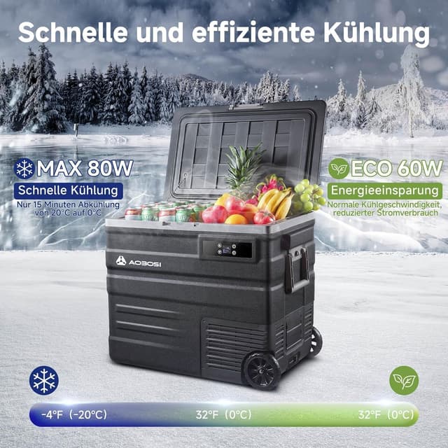 Detalle de AAOBOSI Kompressor-Kühlbox 65 l mit App