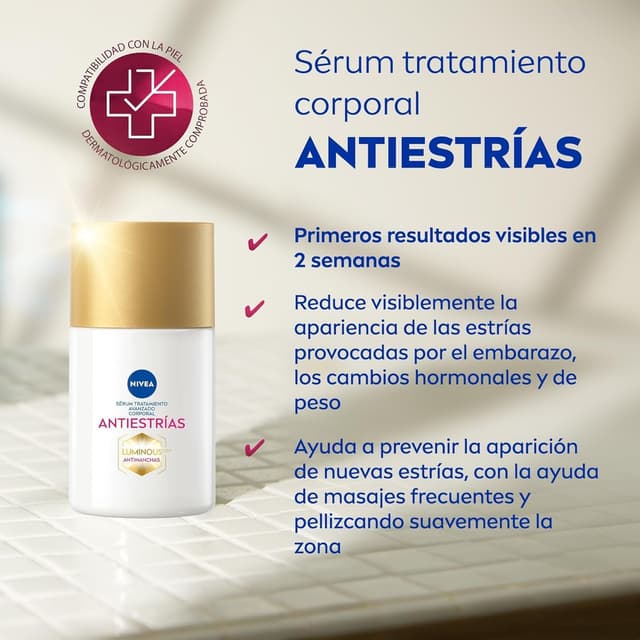 Detalle 2 de NIVEA Luminous 630 Sérum Antiestrías 💧 100 ml