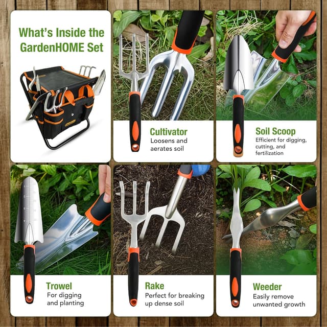 Thumbnail 2 de GardenHOME Set di attrezzi da giardino 7 pezzi