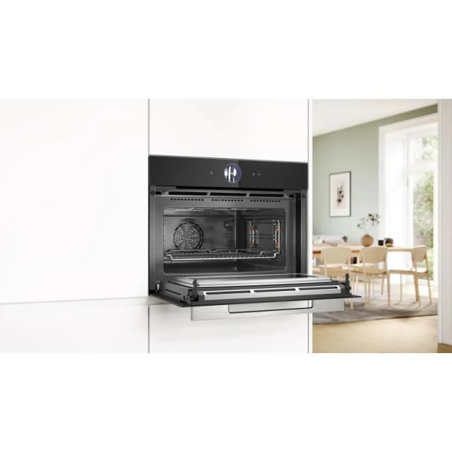 Detalle de Bosch Serie 8 Microondas 45L, 900W, Inverter Grill, Home Connect 🧑