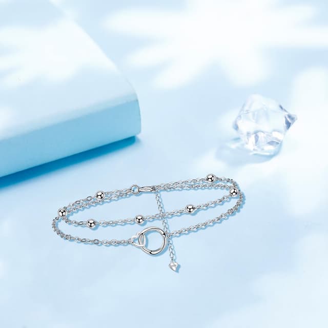 Detalle 2 de Yinsen 925-Silber Damenarmband mit Zirkonia – Geschenkarmband in Geschenkbox für Geburtstag & Weihnachten