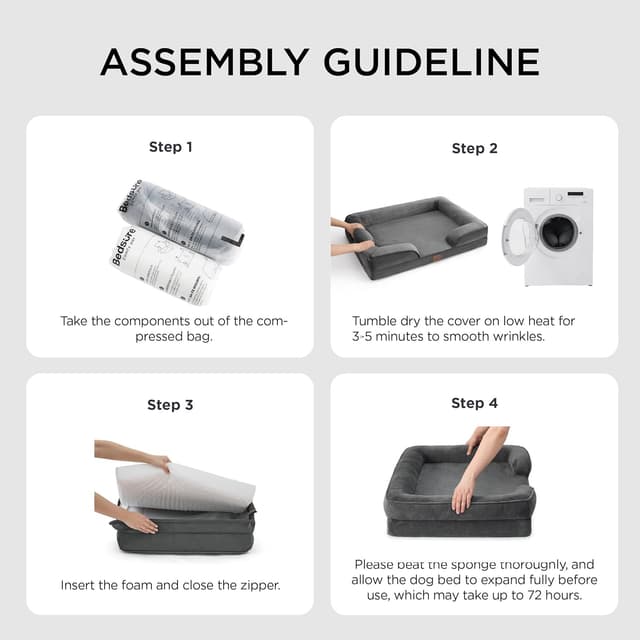 Thumbnail 6 de Bedsure Large Dog Sofa Bed 89x63x16cm