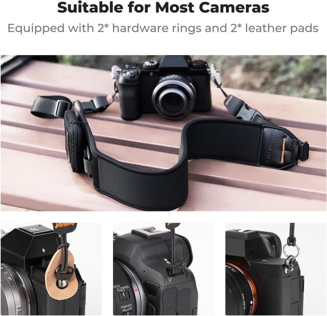 Detalle de K&F CONCEPT Correa cámara ajustable 109-130 cm