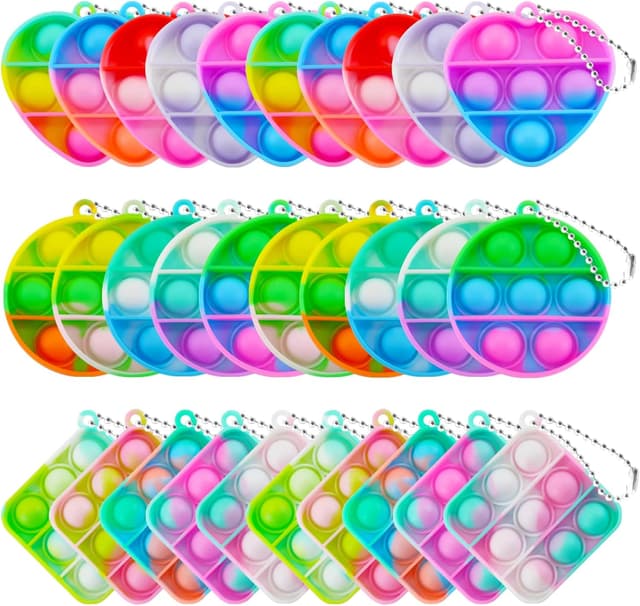 Imagen de TOANWOD 30PCS party bag pop bubbles keyrings en OfertitasTOP