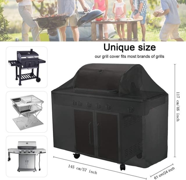 Thumbnail 3 de Funda para Barbacoa 145x61x117 cm 210D Oxford