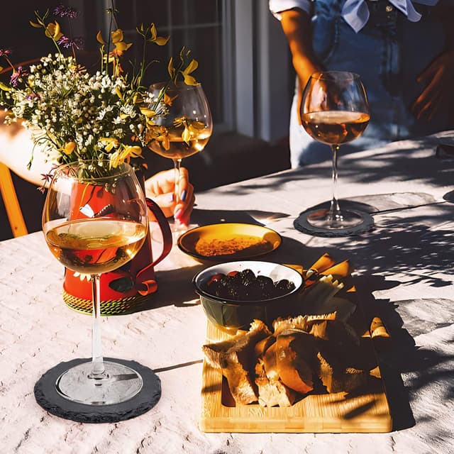 Thumbnail 6 de Schiefer-Getränkeuntersetzer 24 Stück VIBRATITE 10,2 cm