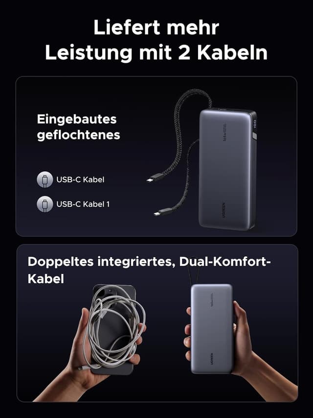 Detalle 2 de UGREEN Nexode Power Bank 25000mAh