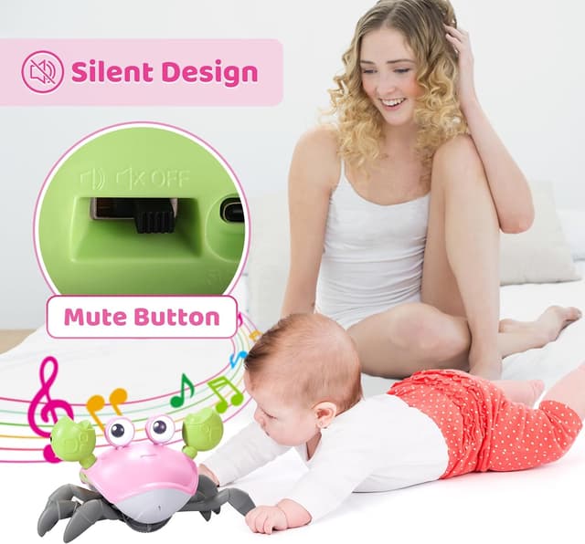 Detalle 2 de Plnmlls Crawling Crab Baby Toy with Music 36 Months