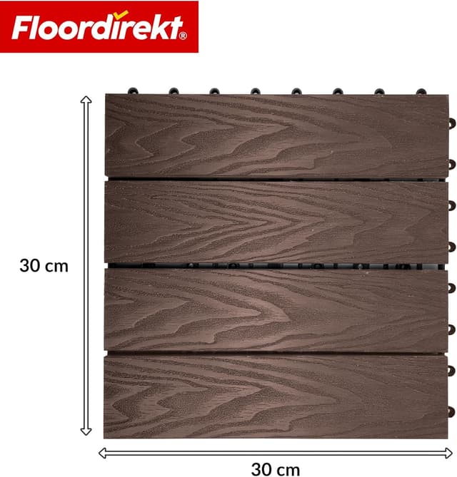 Thumbnail 1 de Floordirekt WPC Fliesen 30x30 cm 1 m²