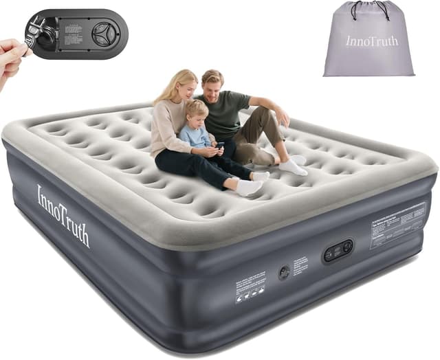 Detalle de InnoTruth Air Mattress Queen 18" inflatable bed
