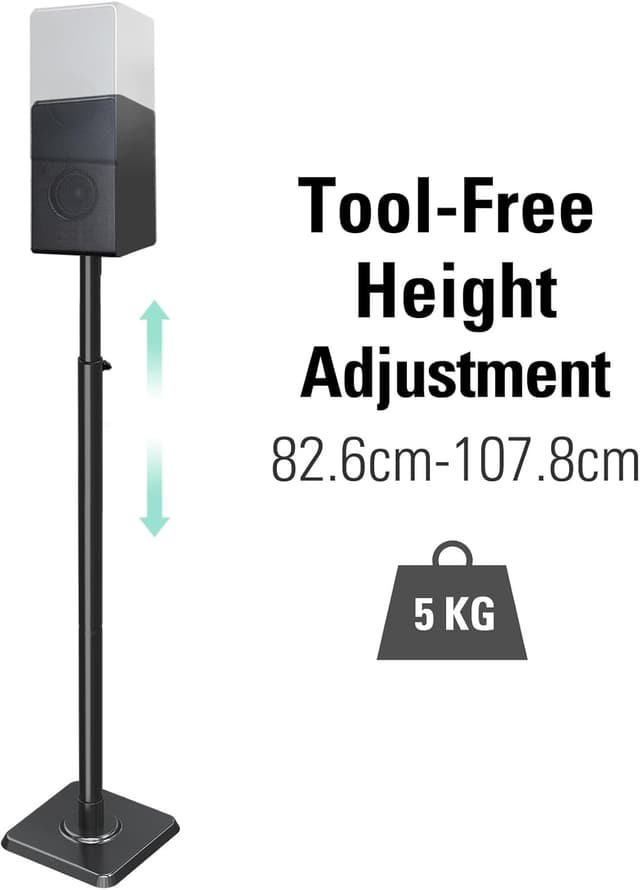 Detalle 2 de Mounting Dream height-adjustable speaker stands for satellites up to 5 kg (set of 2)