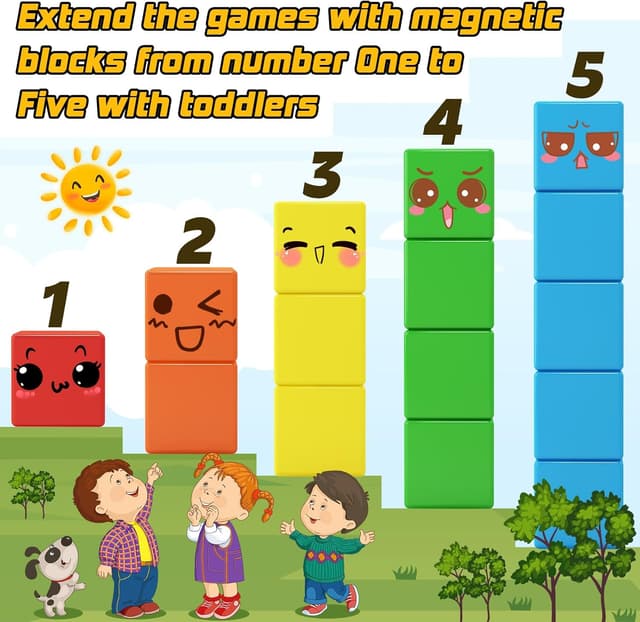 Thumbnail 2 de 48PCS Magnetic Blocks Large STEM Toy for Ages 3–6 🧩