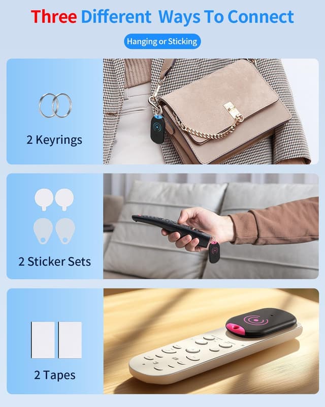 Detalle de Esky Localisateur de clés : key finder RF ultrafin avec 2 récepteurs et télécommande