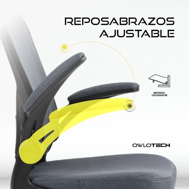 Thumbnail 1 de Owlotech Berkeley Silla Escritorio Ergonómica Gris