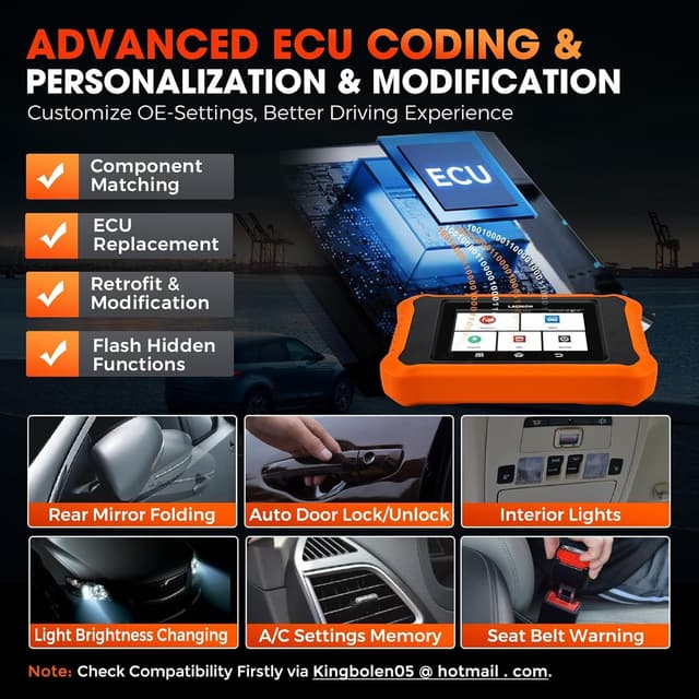 Detalle de LAUNCH X431 Elite 2.0 pour BMW/Mini – valise diagnostic auto OBD2 bi-directionnelle, codage ECU et programmation clé