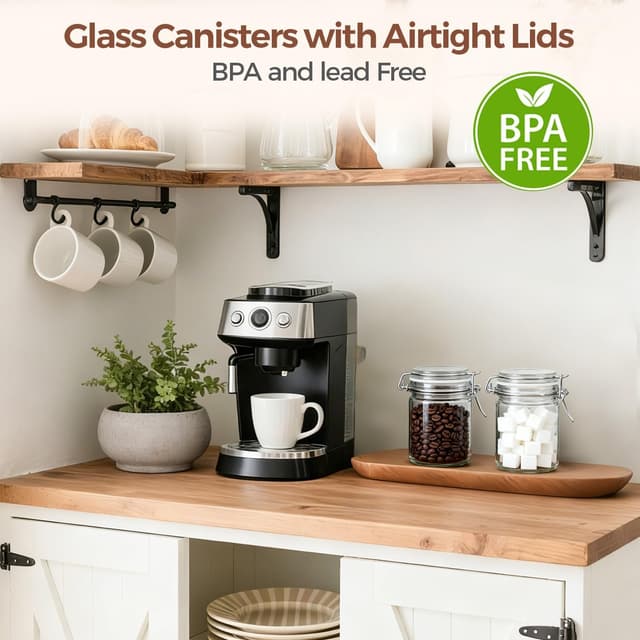 Thumbnail 6 de ComSaf Airtight Glass Canister Set 25oz 🍶