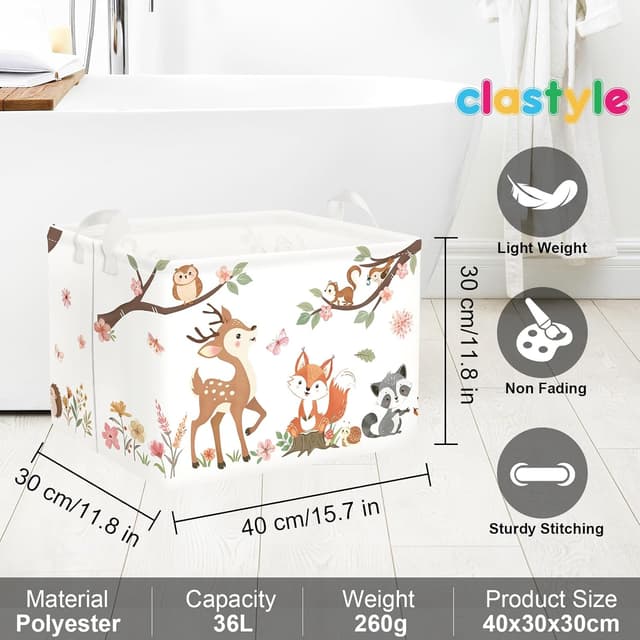 Detalle de Kinder Wäschekorb Fuchs 40x30x30 cm