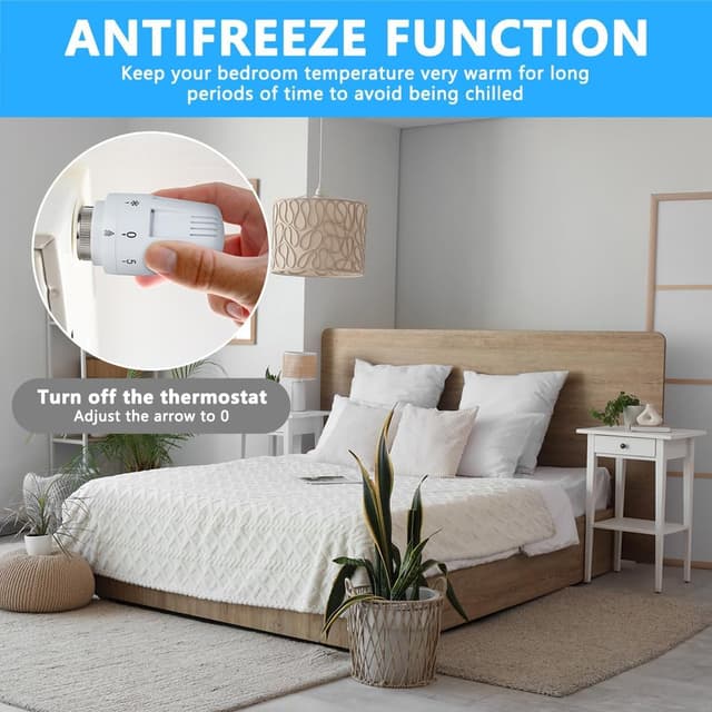 Thumbnail 6 de Flintronic lot de 3 têtes de radiateur thermostatiques M30 x 1,5 avec protection antigel