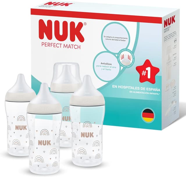 Detalle de NUK Perfect Match Biberón 260 ml anticólicos