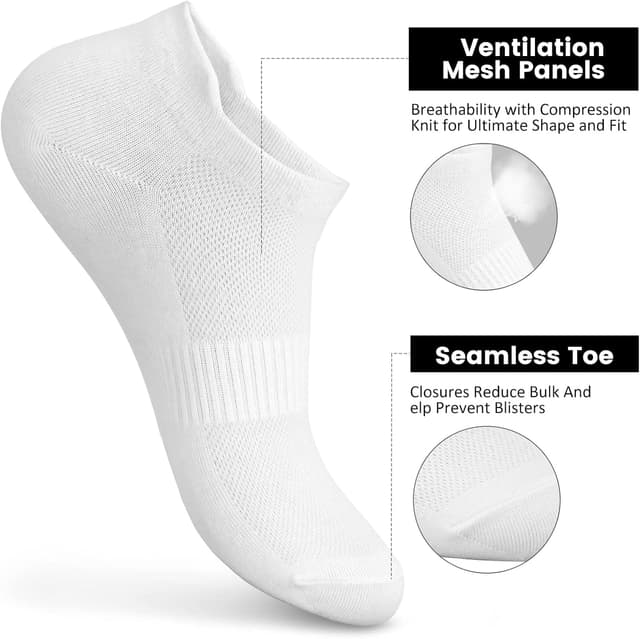 Detalle 2 de Sallking Women's Ankle Cotton Socks 6 Pairs