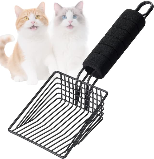 Detalle de BasicForm Katzenstreuschaufel – Schnell Siebende Metall-Schaufel