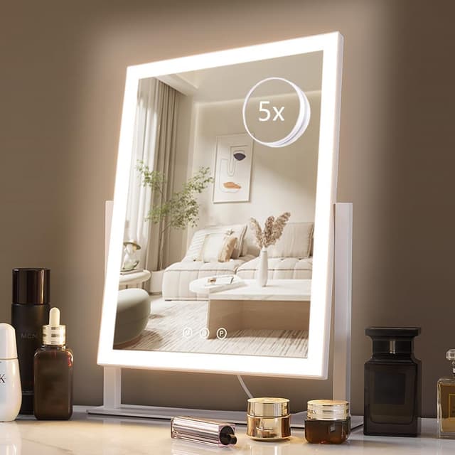 Detalle de HIEEY Lighted Makeup Mirror 17.3in ๐