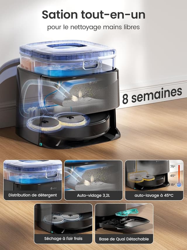 Thumbnail 1 de LEFANT M3 Max Robot aspirateur laveur 20000 Pa