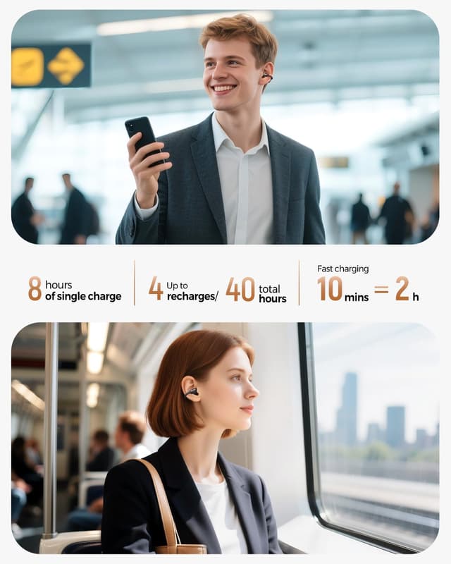 Detalle de SoundPEATS Clip1 Open-Ear Bluetooth 40H