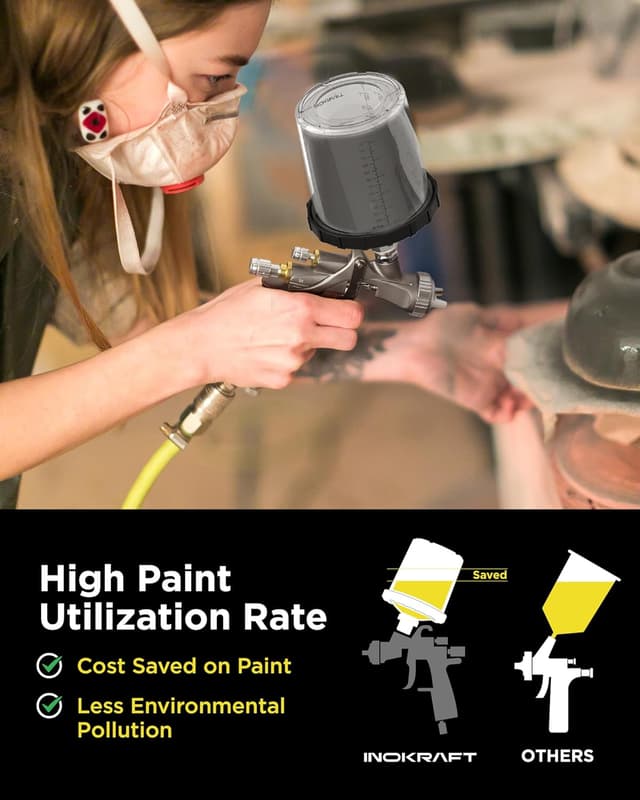 Thumbnail 3 de InoKraft D1 LVLP spray gun 22 oz kit 🎨