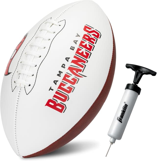Detalle de Franklin Sports NFL Autograph Football (Official Size) - Tampa Bay Buccaneers Souvenir for Signatures