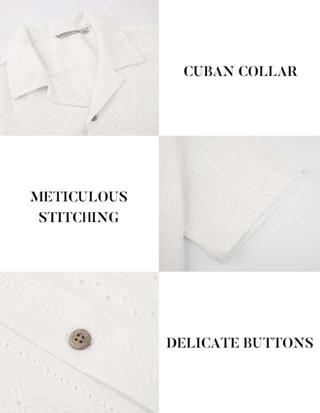 Detalle de Damipow Mens Casual Short-Sleeve Button Down Shirt for Vacation & Beach Wear