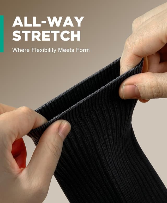 Detalle de TANSTC Merino Wool Hiking Socks (Thick Cushioned) – Anti-blister Breathable Crew Socks, 3 Pairs