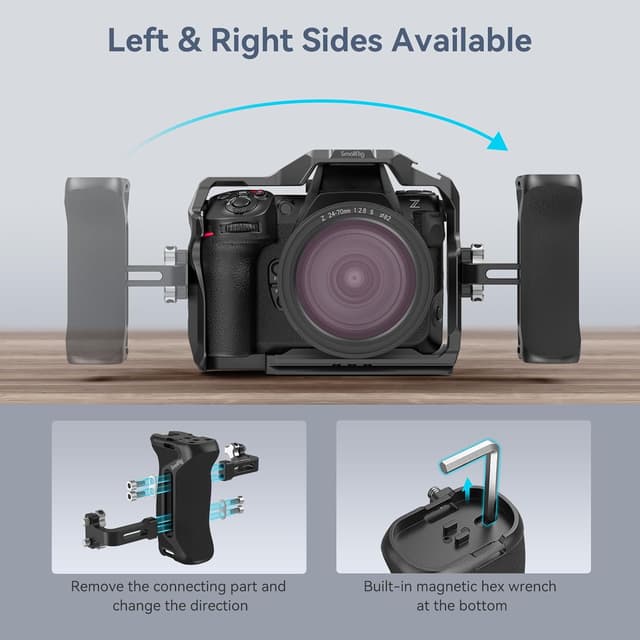 Thumbnail 3 de SMALLRIG 4015 Maniglia laterale in alluminio ergonomica con cold shoe
